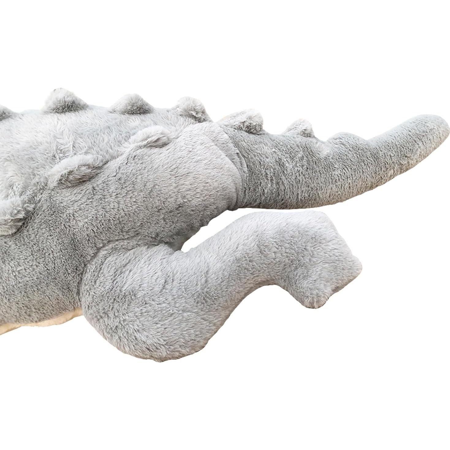 Almohada de Peluche Cocodrilo Hofun4U 170 cm Gris