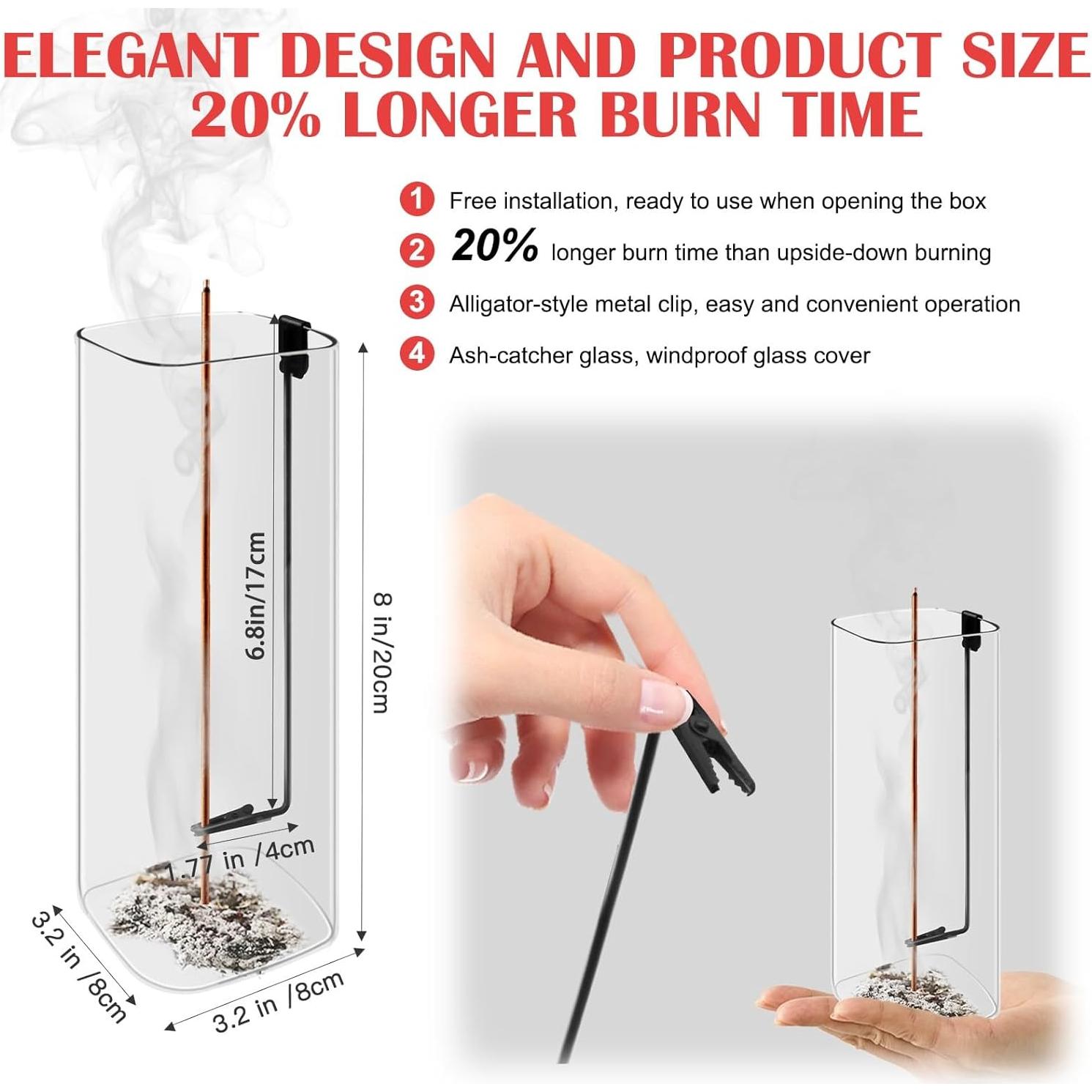 Soporte de Incienso NAKBINX con Recogedor de Vidrio 20.3x6.1cm