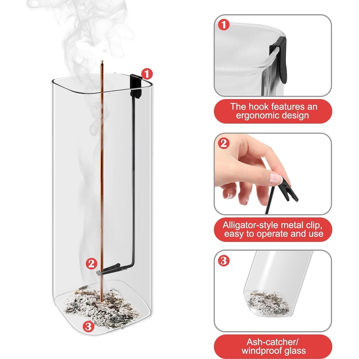 Soporte de Incienso NAKBINX con Recogedor de Vidrio 20.3x6.1cm