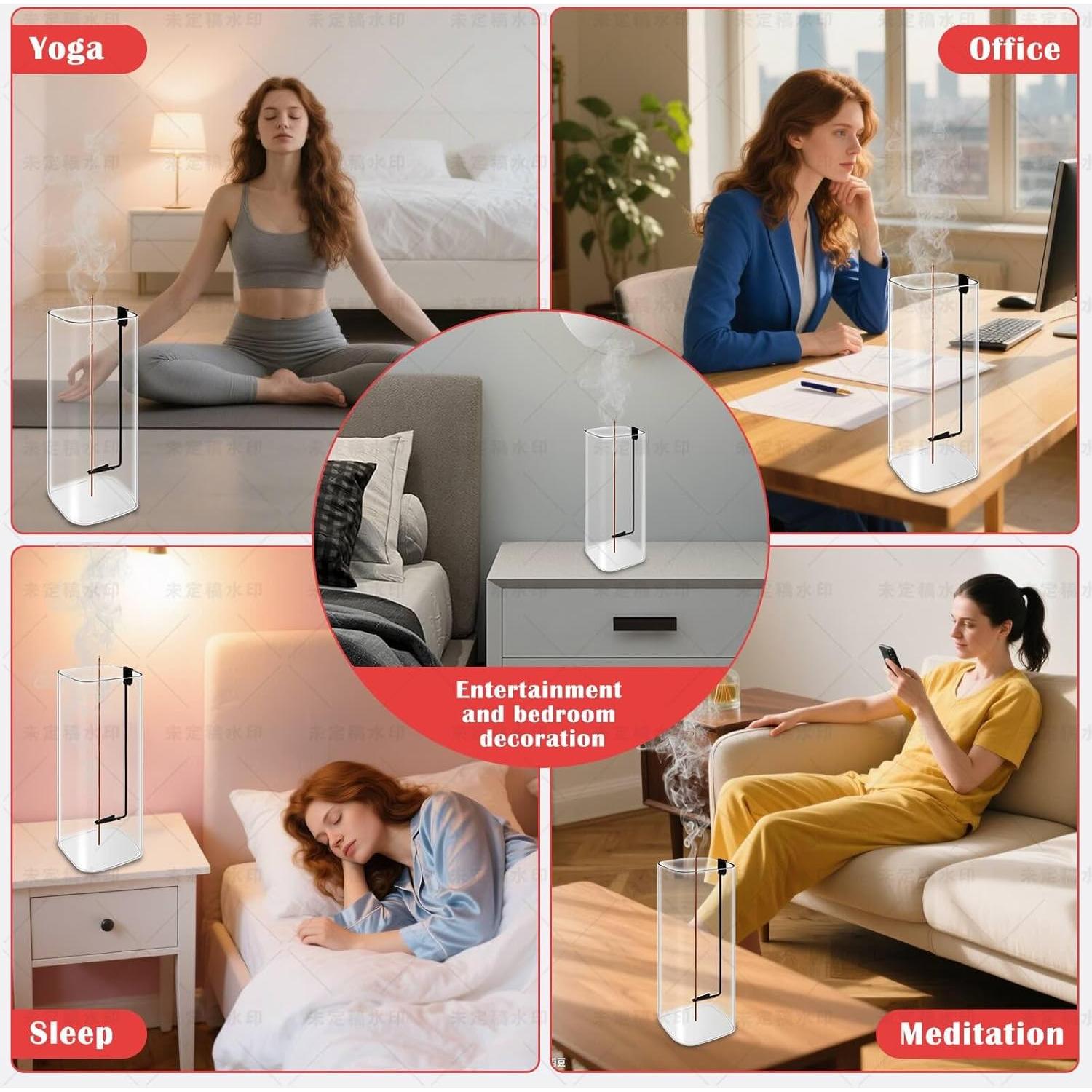 Soporte de Incienso NAKBINX con Recogedor de Vidrio 20.3x6.1cm