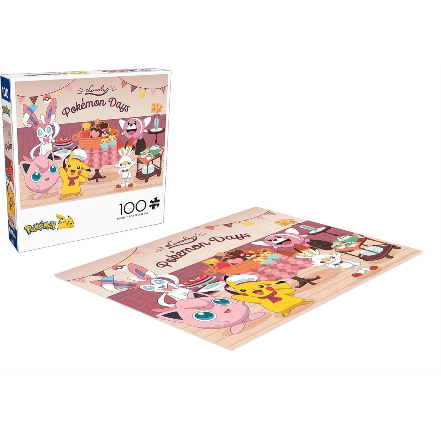 Rompecabezas 100 Piezas Buffalo Games Pokémon Fiesta Té 38.1x27.9cm