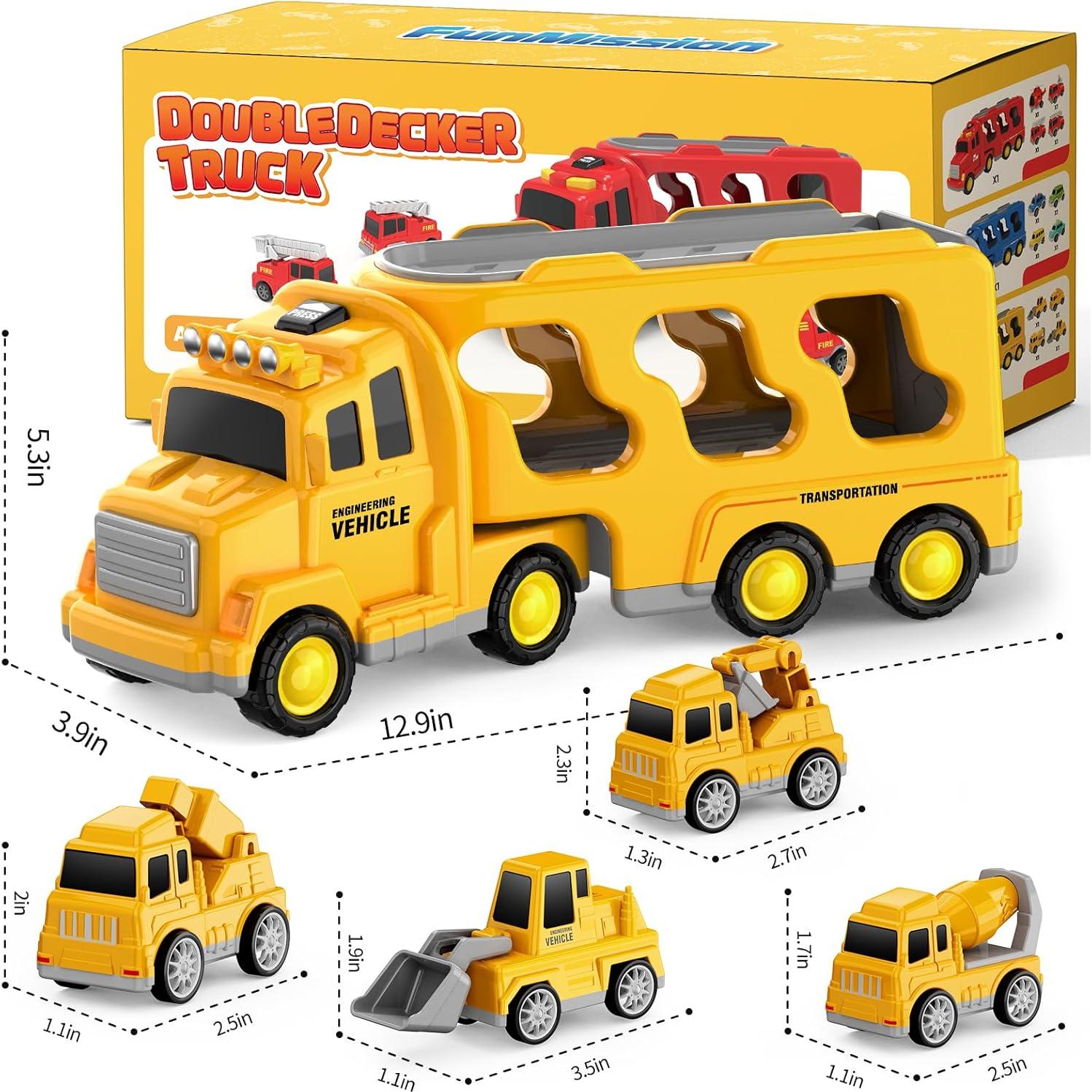 Juguete de Camión Transportador FunMission 5 en 1 para Niños