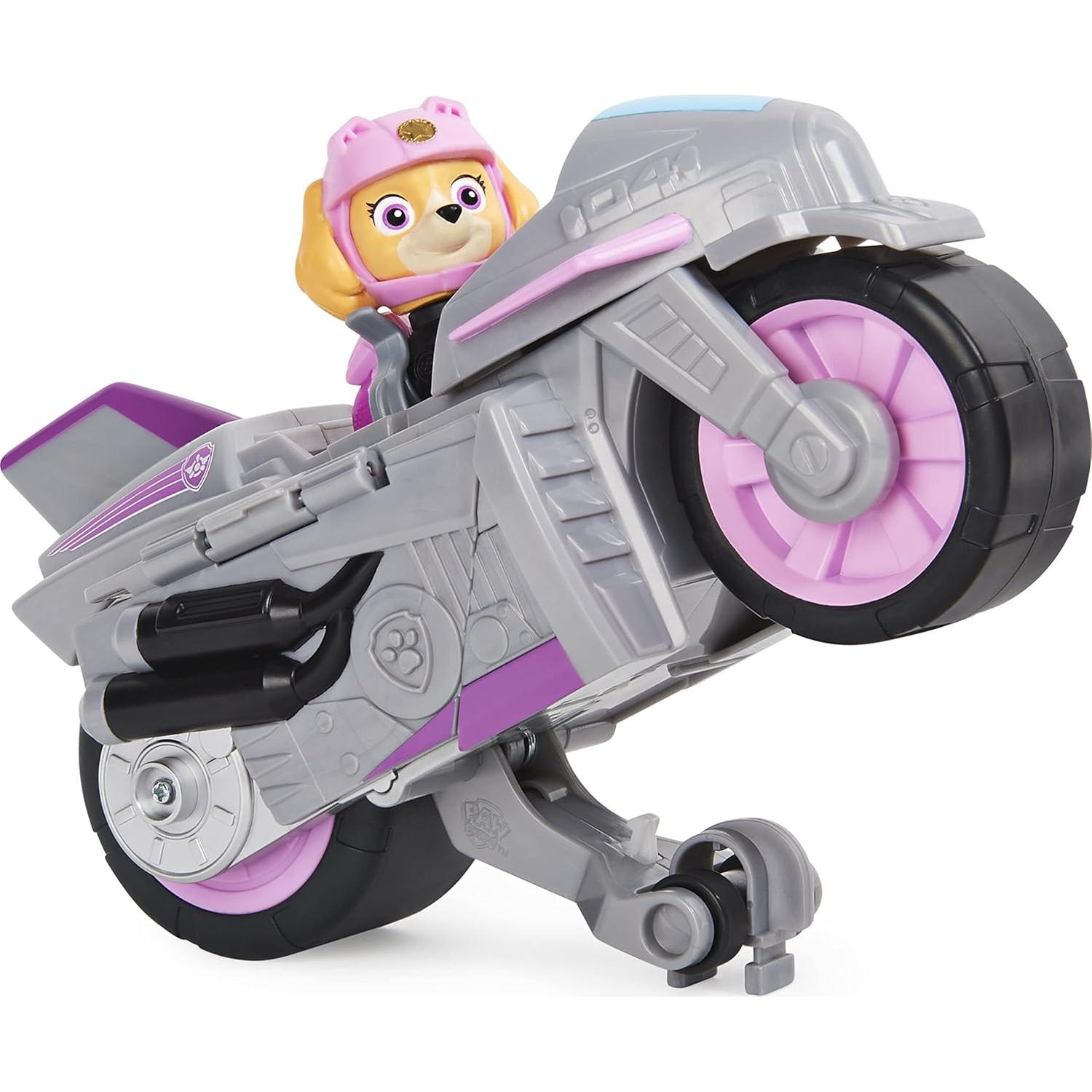 Motocicleta Deluxe Skye Paw Patrol con figura y wheelie