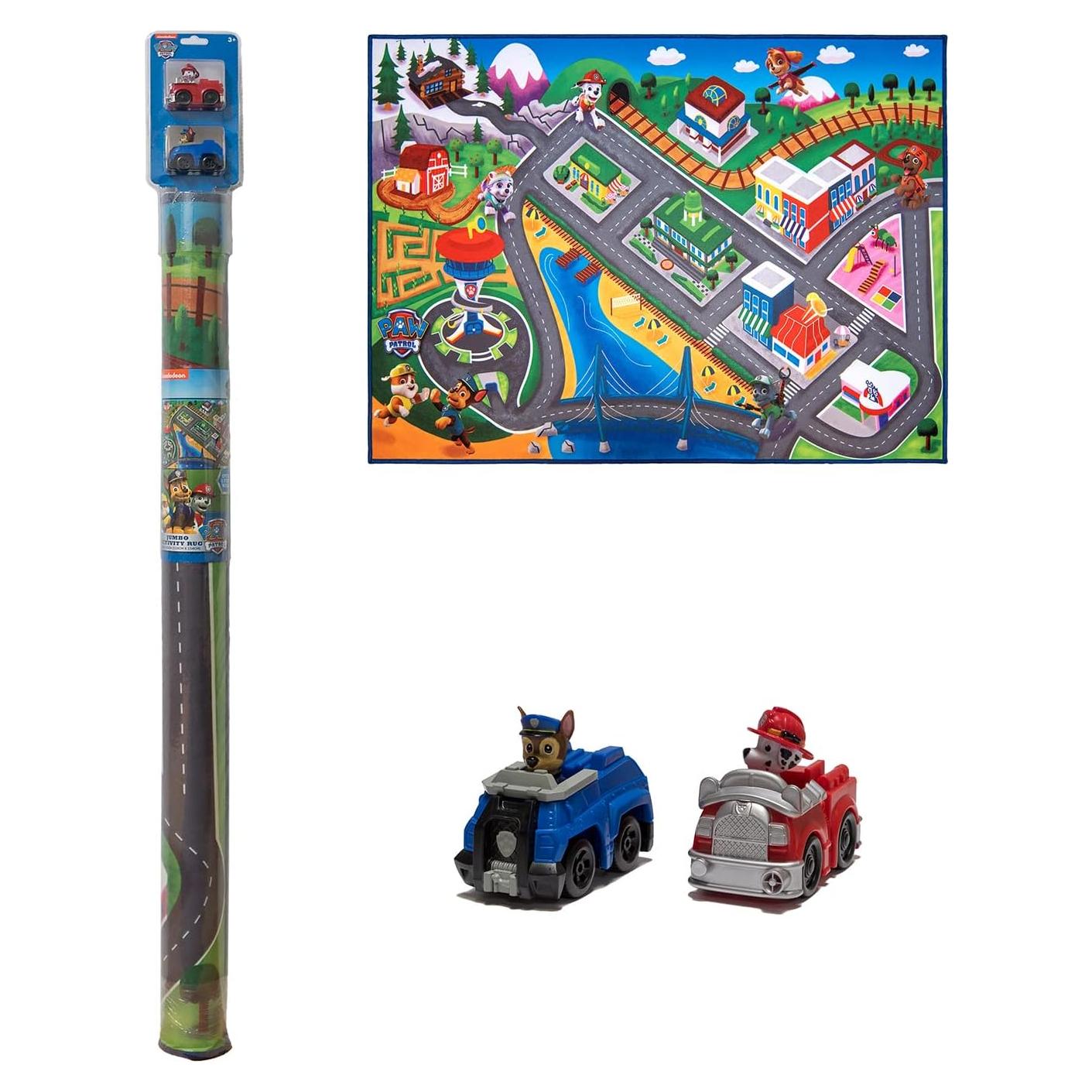 Alfombra Interactiva Gertmenian Paw Patrol 102x137cm con 2 Coches