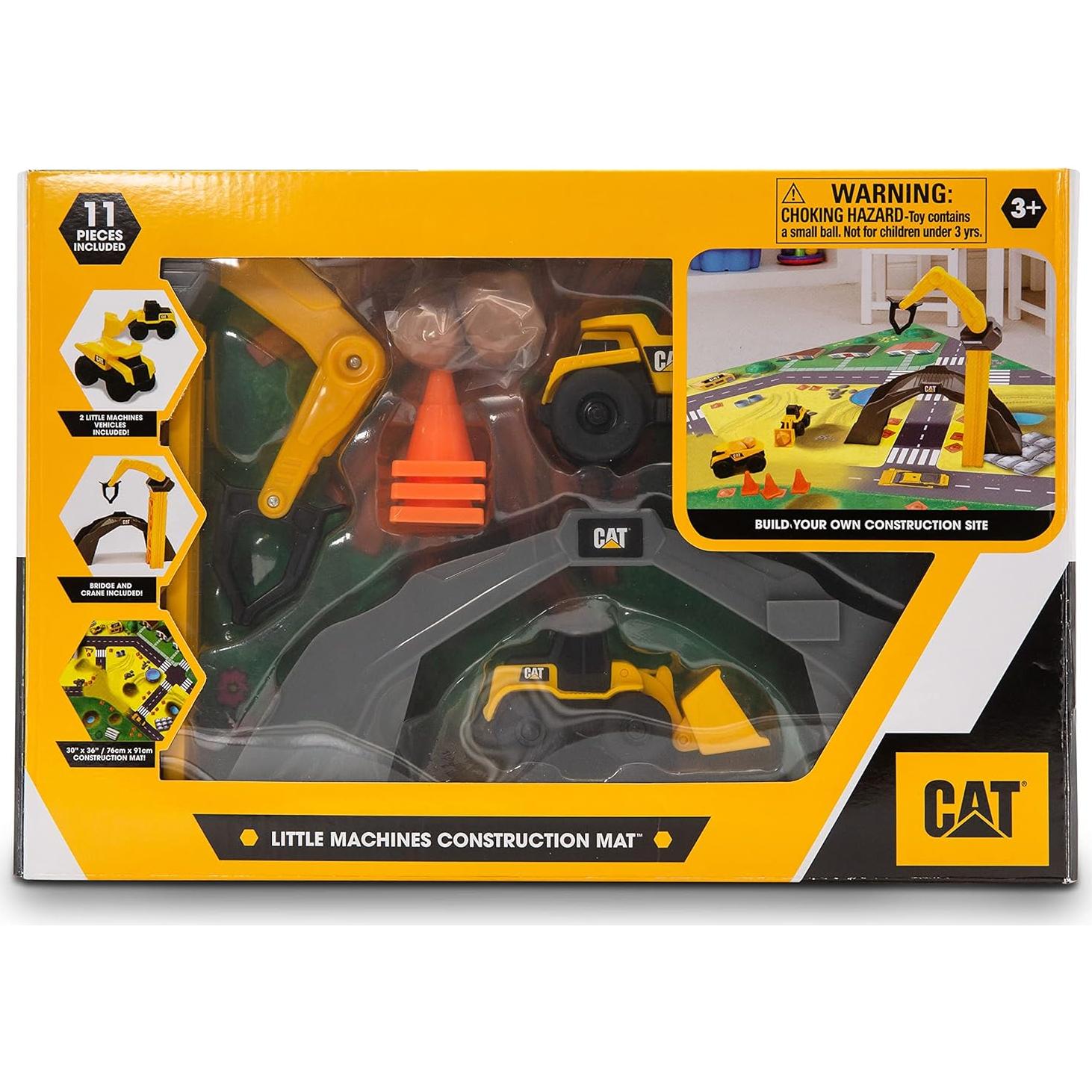 Alfombrilla de Juego CAT con Vehículos de Construcción
