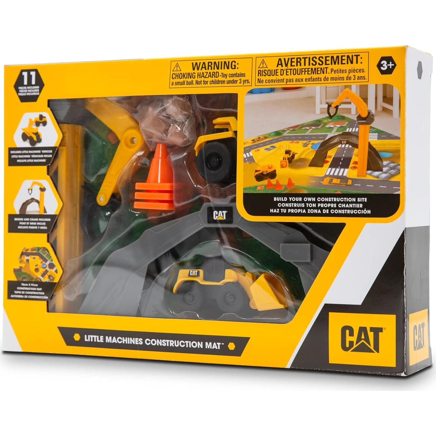 Alfombrilla de Juego CAT con Vehículos de Construcción