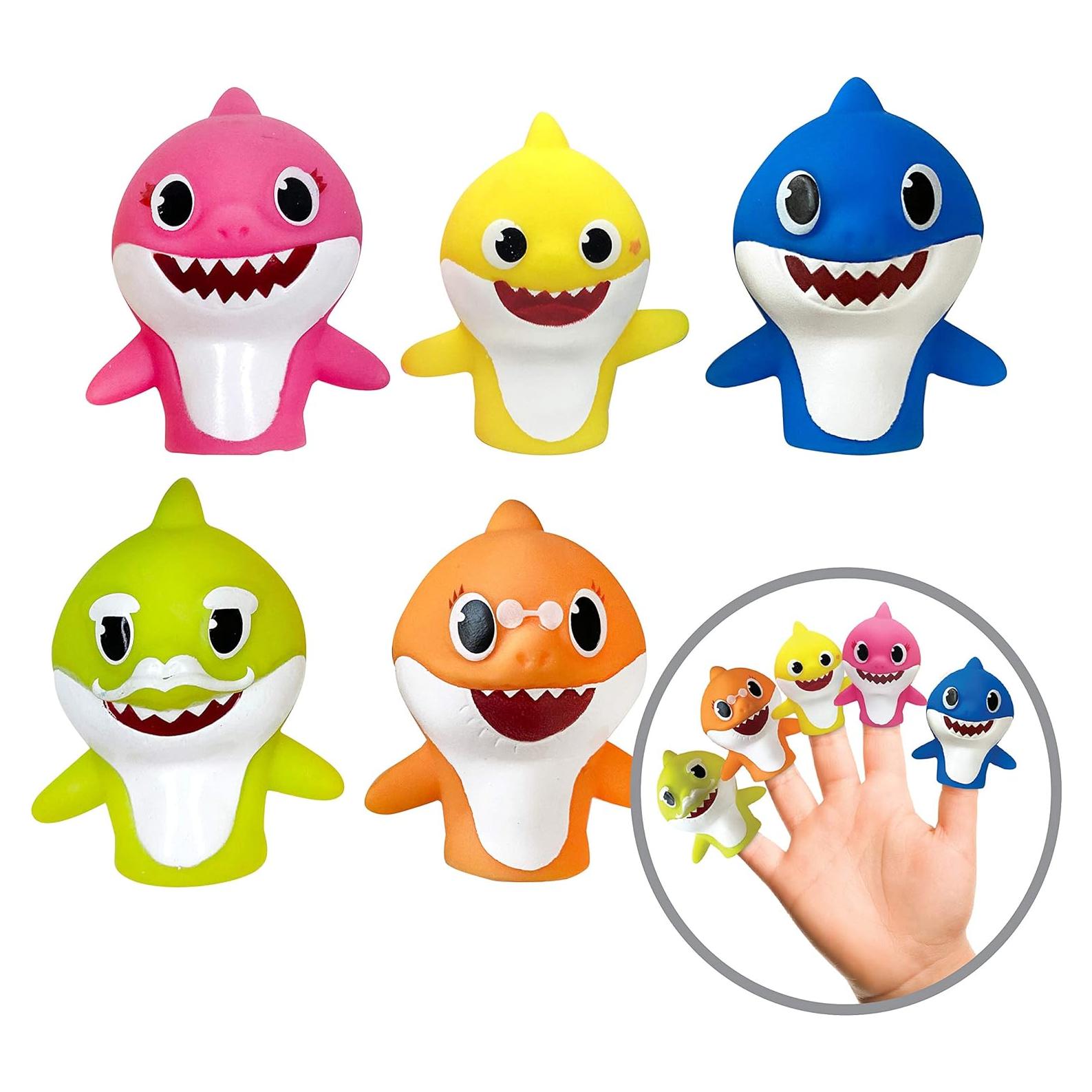 Marionetas de Dedo Baby Shark - Conjunto de 5 Piezas