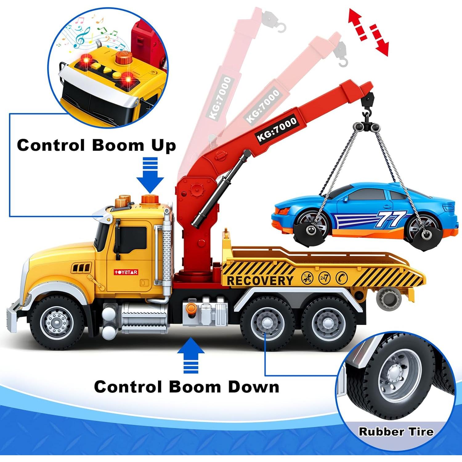 Camión de Remolque Grande BSTOYDER 38 cm con Sonido y Luz