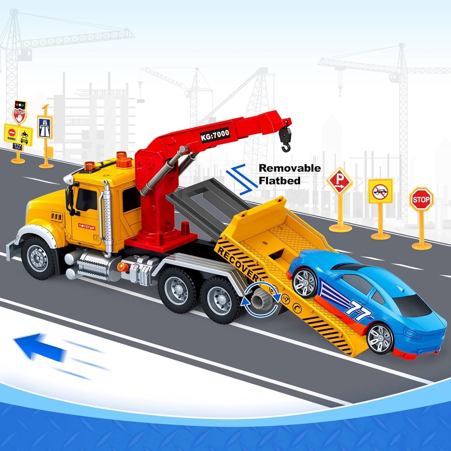 Camión de Remolque Grande BSTOYDER 38 cm con Sonido y Luz