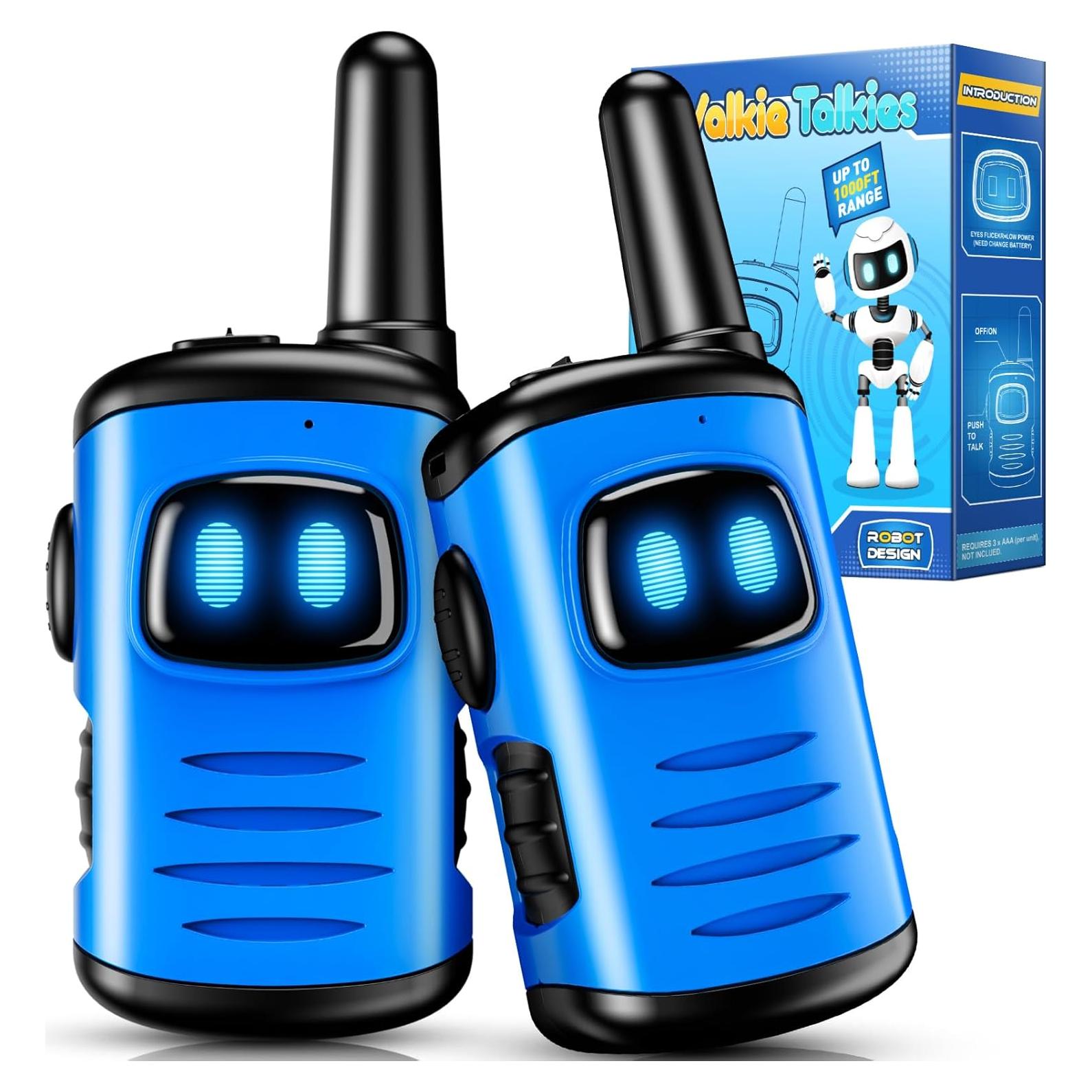 Walkie Talkies para Niños comedyfun 2 Paquete Azul 3-8 Años