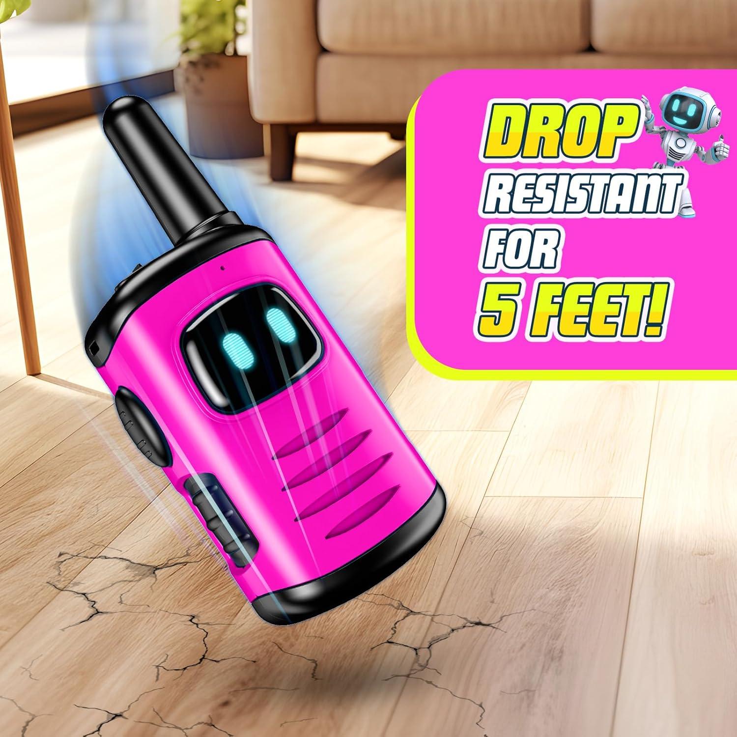 Walkie Talkies Rosa Comedyfun 2 Paquete para Niños