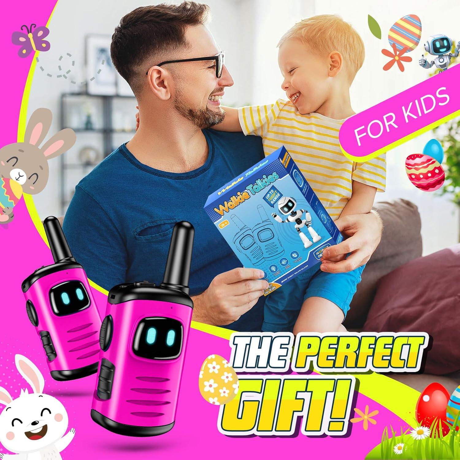 Walkie Talkies Rosa Comedyfun 2 Paquete para Niños