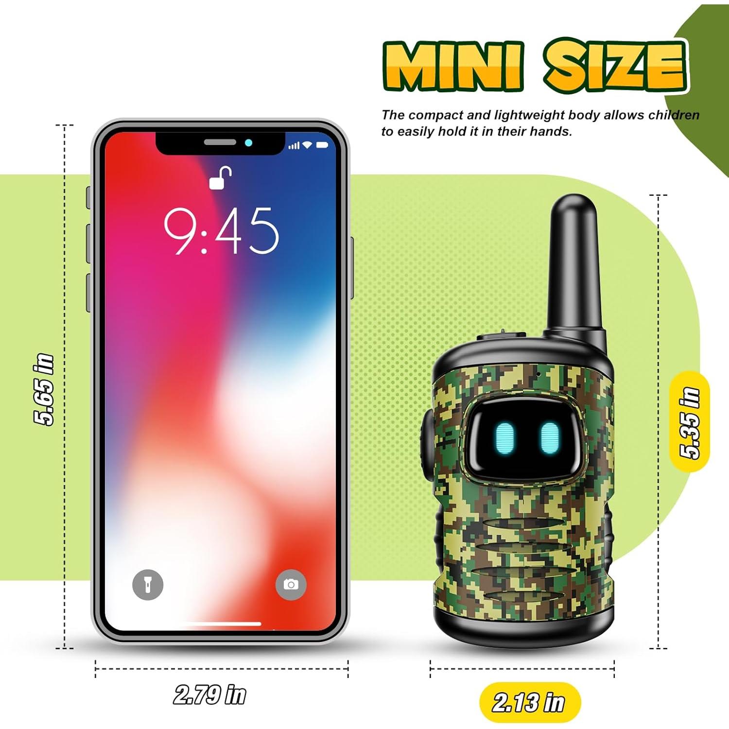 Walkie Talkies Mini Robots Comedyfun 2 Pack para Niños