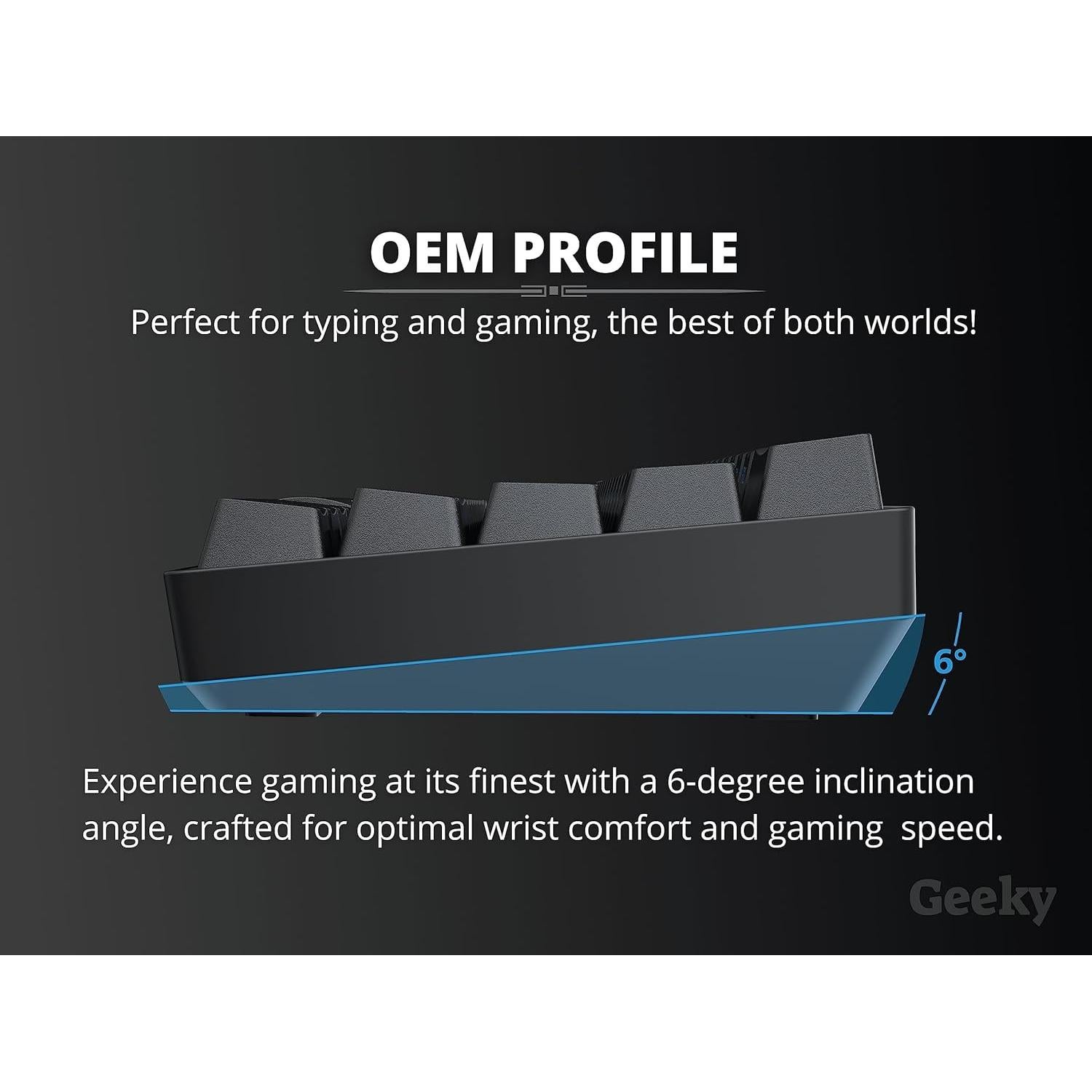 Teclado Mecánico Geeky GK61 60% RGB Intercambiable