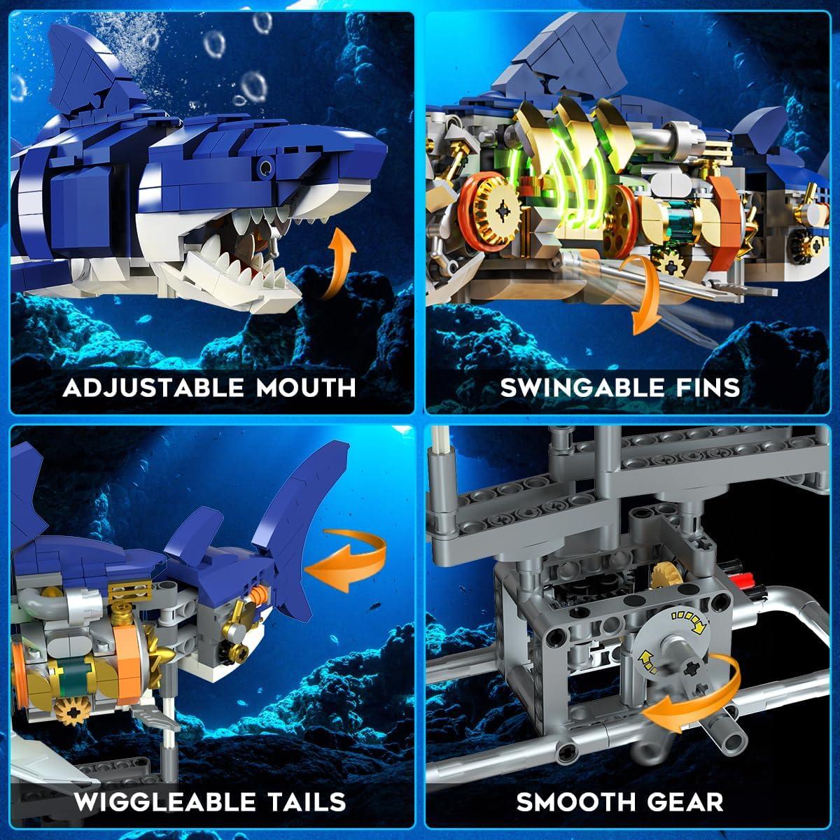Juego de Construcción Tiburón Mecánico INSOON 687 Piezas