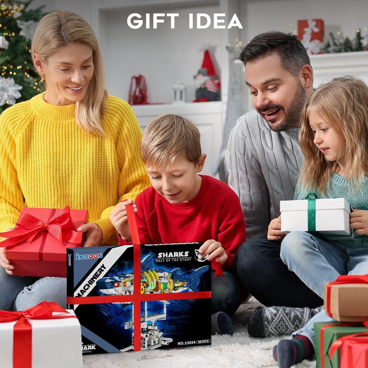 Juego de Construcción Tiburón Mecánico INSOON 687 Piezas