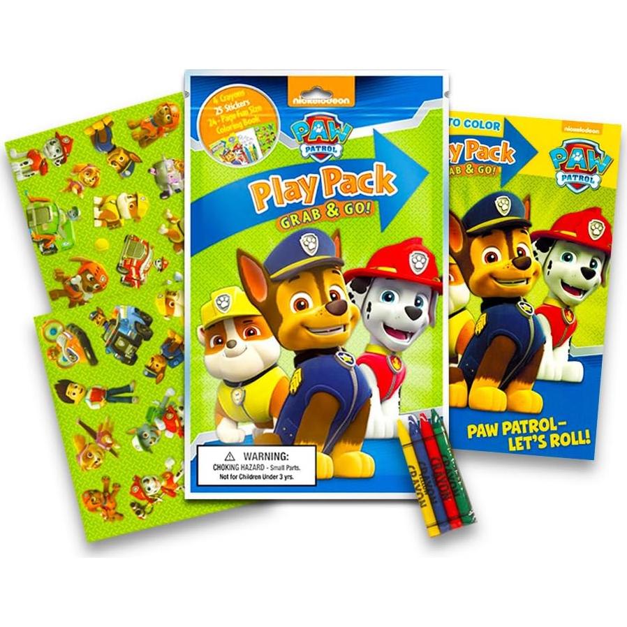 Set de 15 Paquetes de Juego Paw Patrol con Libros y Crayones