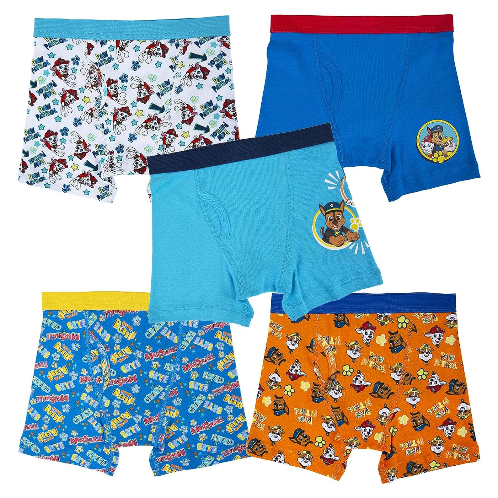 Ropa interior para niños Paw Patrol 100% algodón 5pk 2-3T