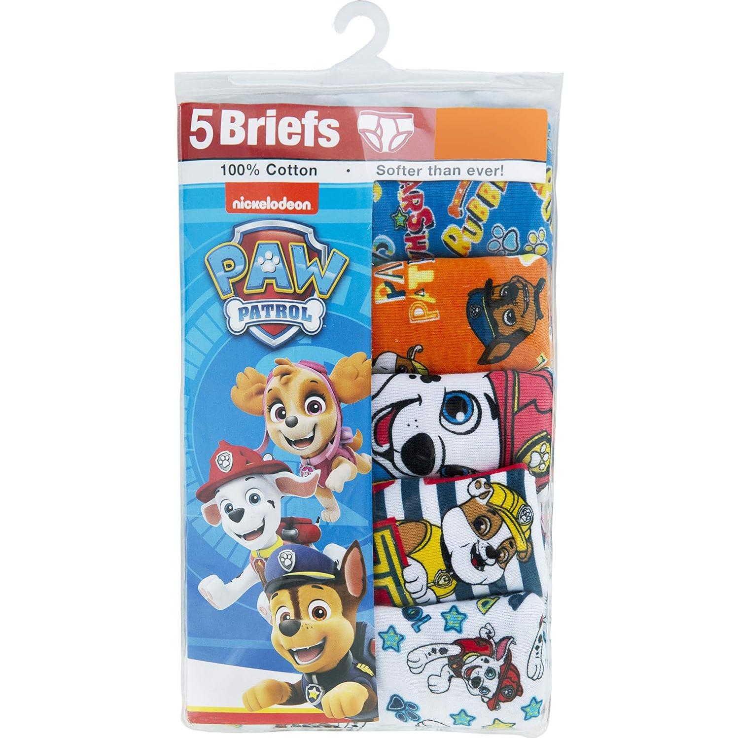 Ropa Interior Niños Paw Patrol 100% Algodón 5 Piezas 2T/3T