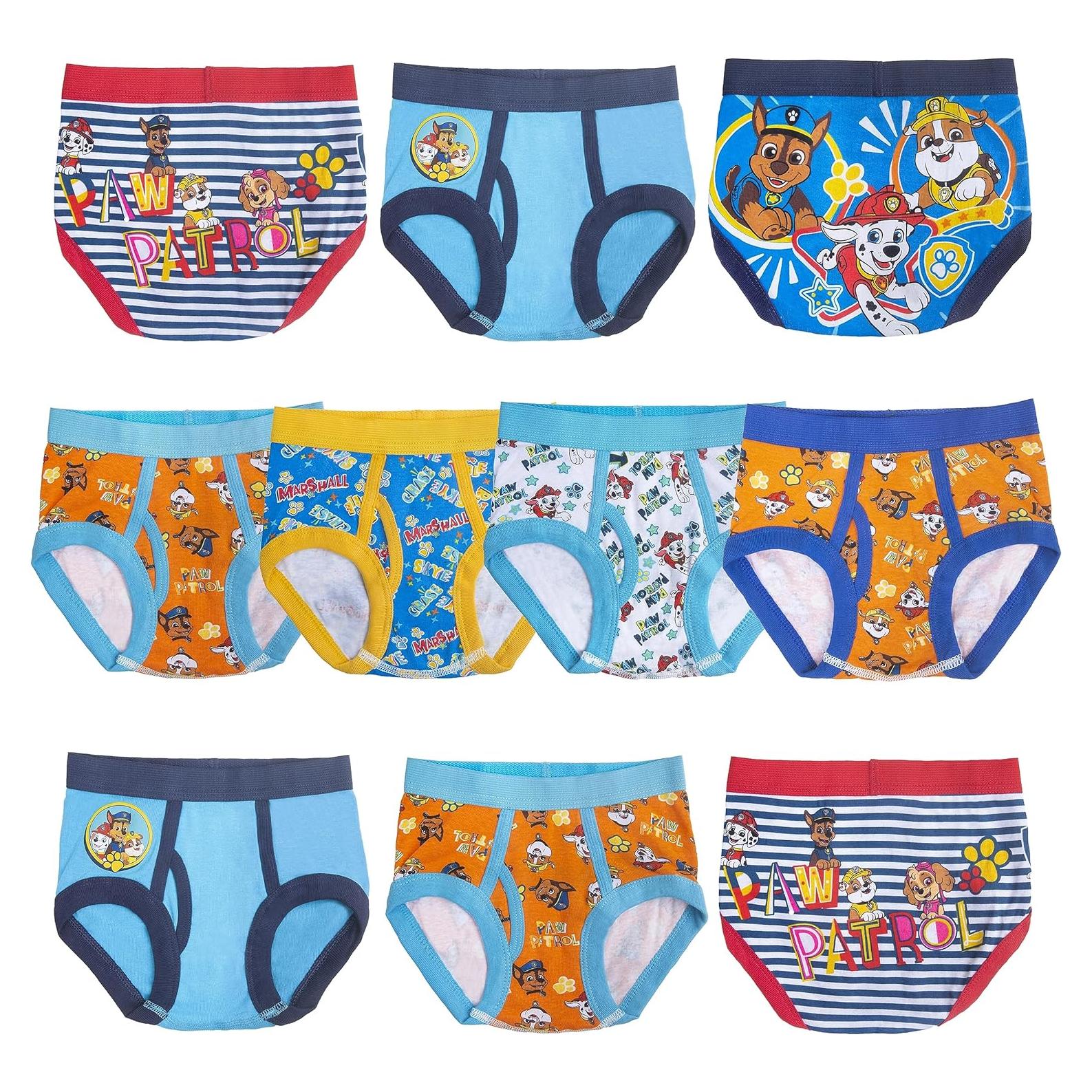 Ropa interior Paw Patrol 100% algodón 10 piezas 18 meses