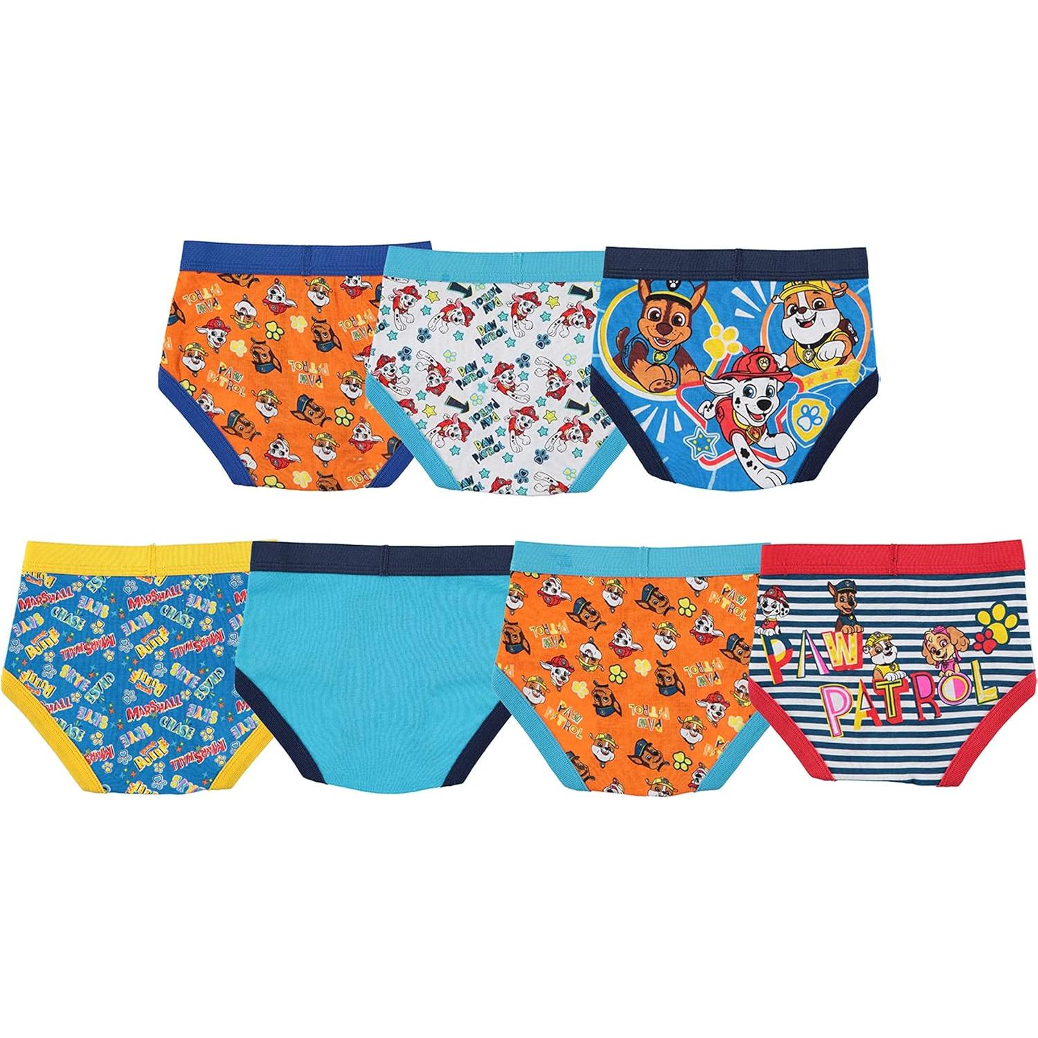 Ropa interior Paw Patrol 100% algodón 7pk 4T para niños