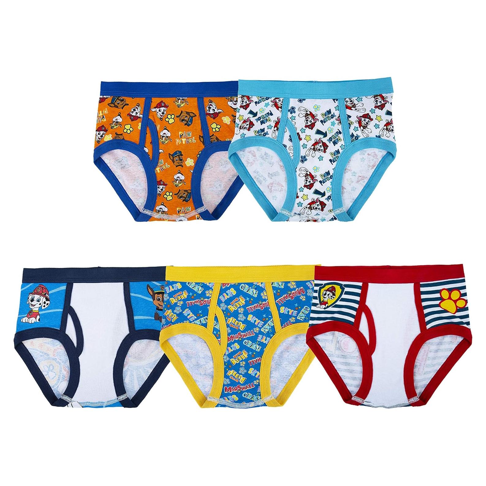 Ropa Interior Niños Paw Patrol 100% Algodón 5 Piezas 2T/3T