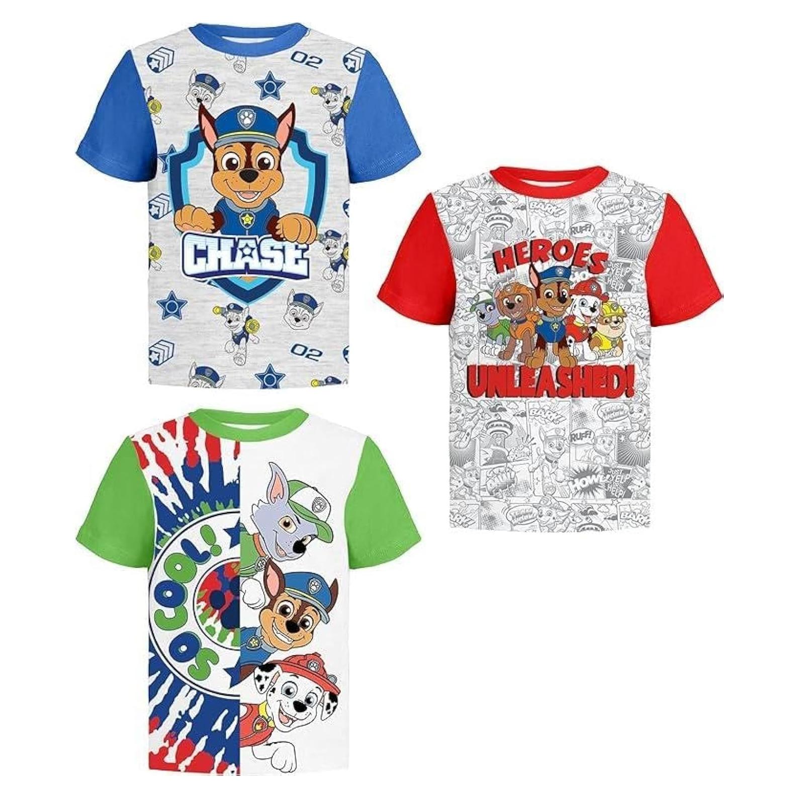 Camiseta Paw Patrol SJE TEE 3 Diseños para Niños 5T