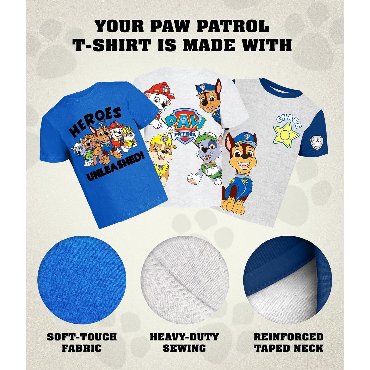 Camiseta Paw Patrol SJE TEE 3 Diseños para Niños 2T