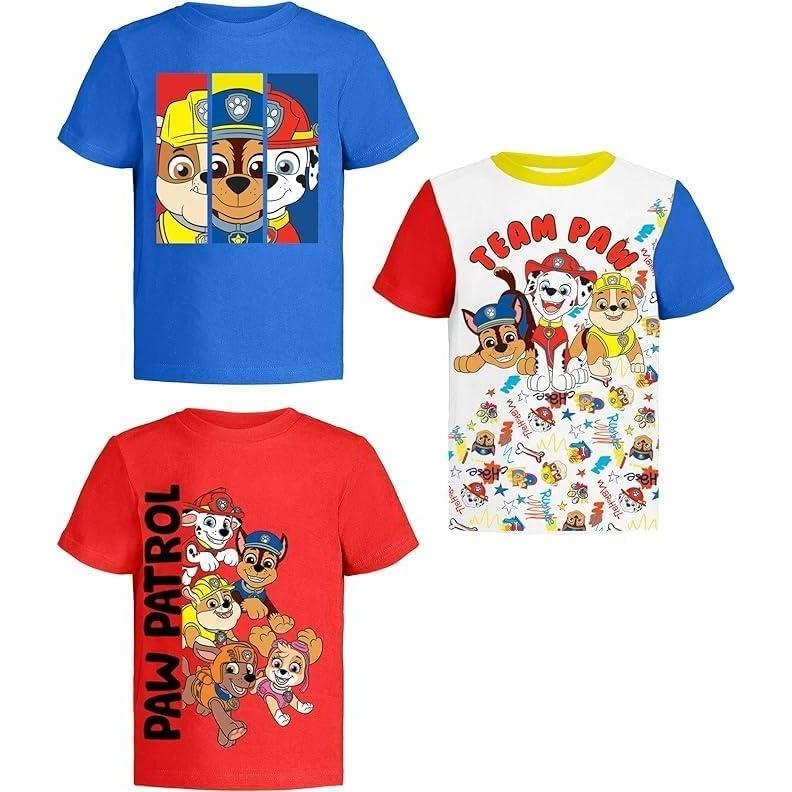 Camisetas Paw Patrol 3 Piezas para Niños - Marshall Chase Rubble