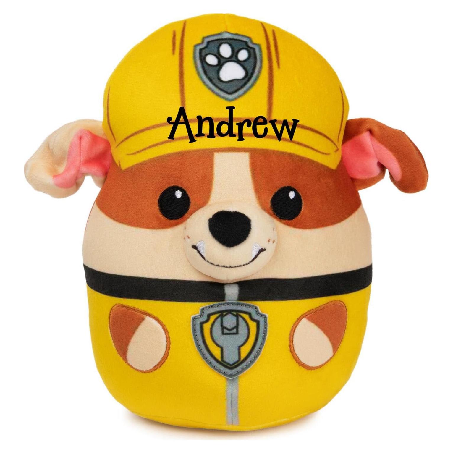 Peluche Rubble Squish Paw Patrol 30 cm Suave y Personalizable