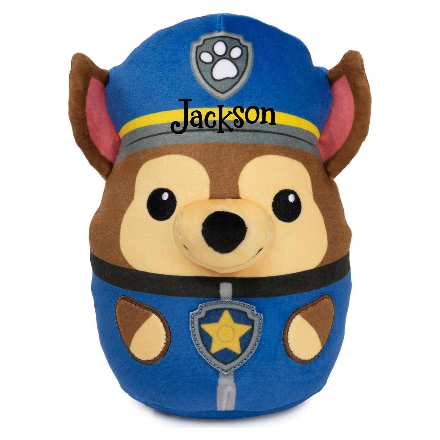Peluche Paw Patrol Chase Squish 30 cm - Suave y personalizable