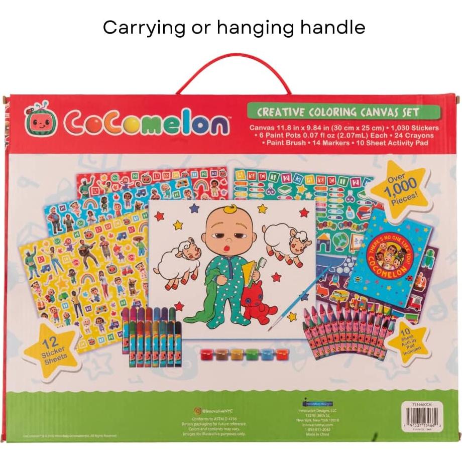 Conjunto de Pintura Cocomelon 1089 Piezas para Niños