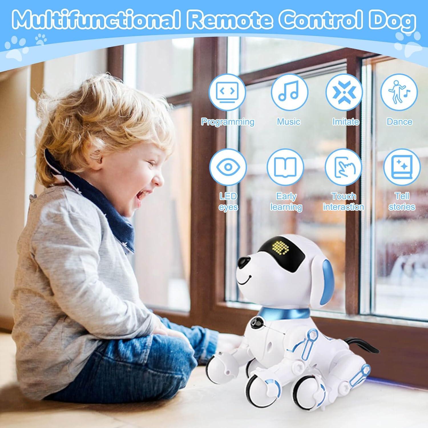 Perro Robot Control Remoto Britik Y878 Azul para Niños 8+