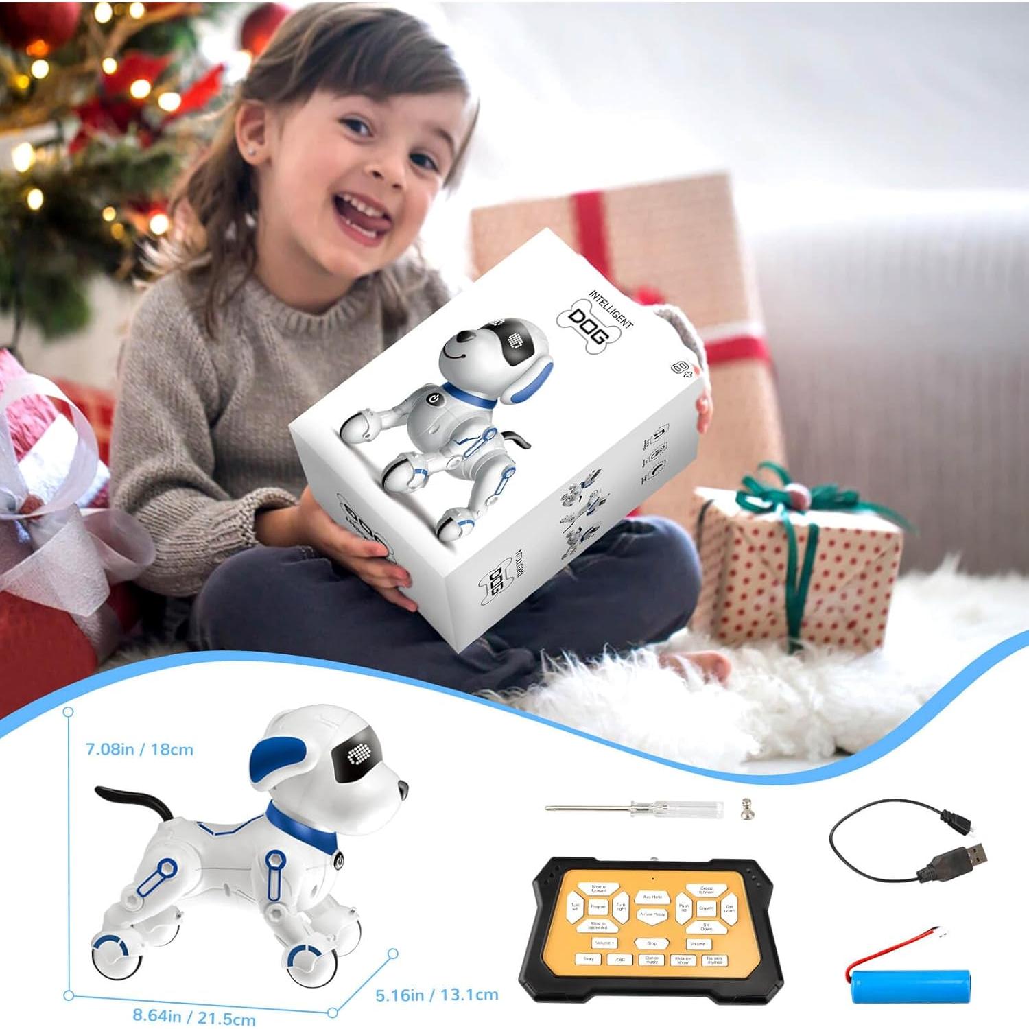 Perro Robot Control Remoto Britik Y878 Azul para Niños 8+