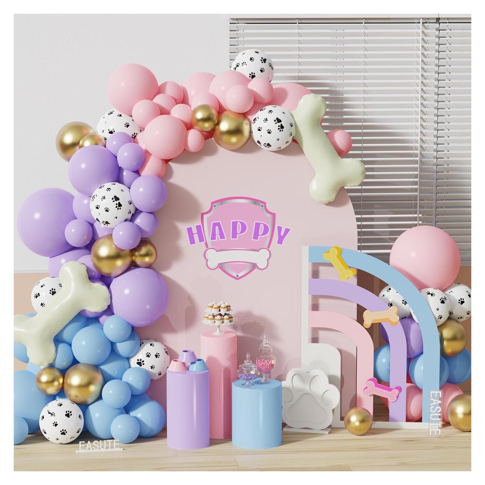 Kit Arco de Globos EASUTE Rosa y Púrpura para Fiestas