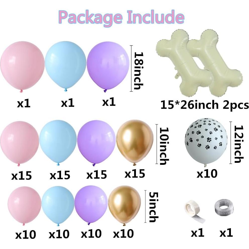 Kit Arco de Globos EASUTE Rosa y Púrpura para Fiestas