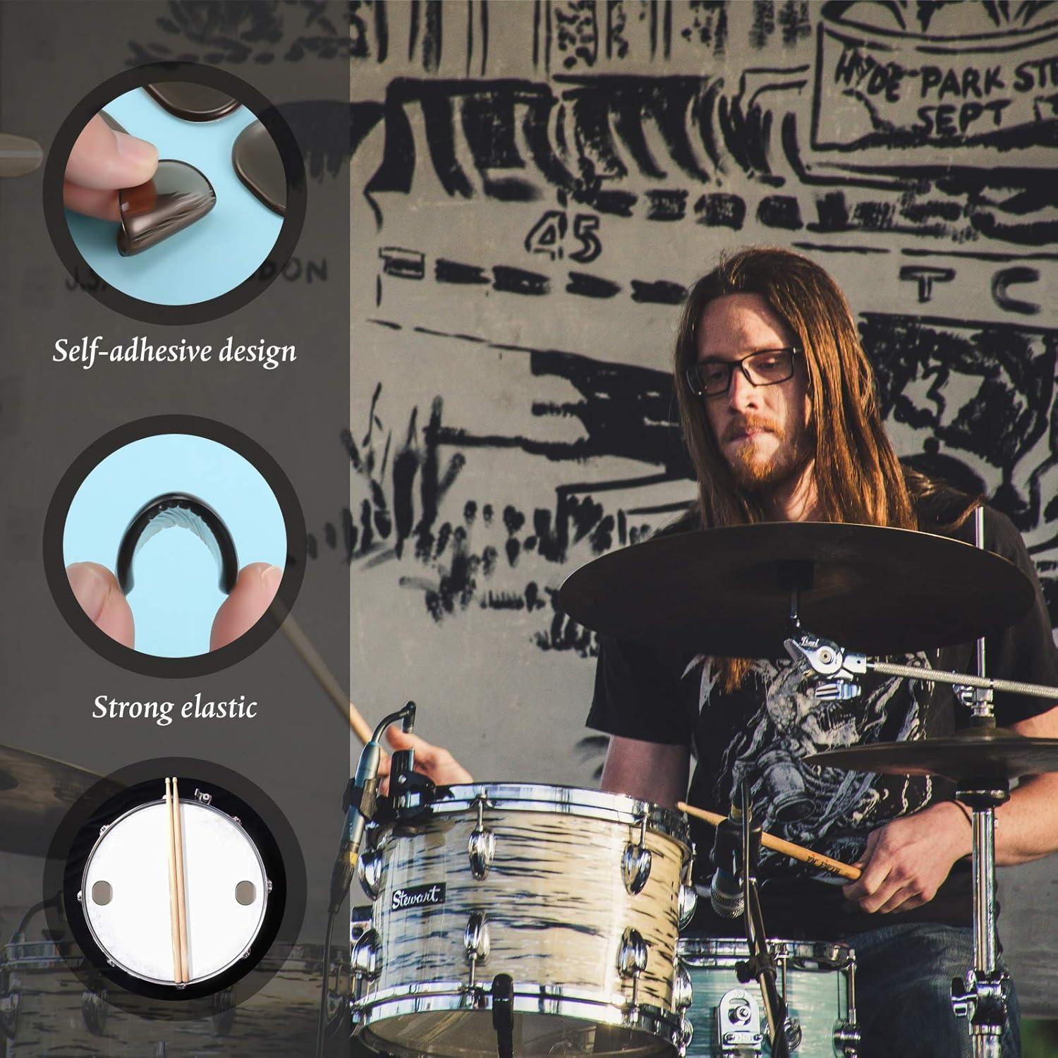 eBoot 48 Almohadillas de Gel para Tambores, Silencio y Control