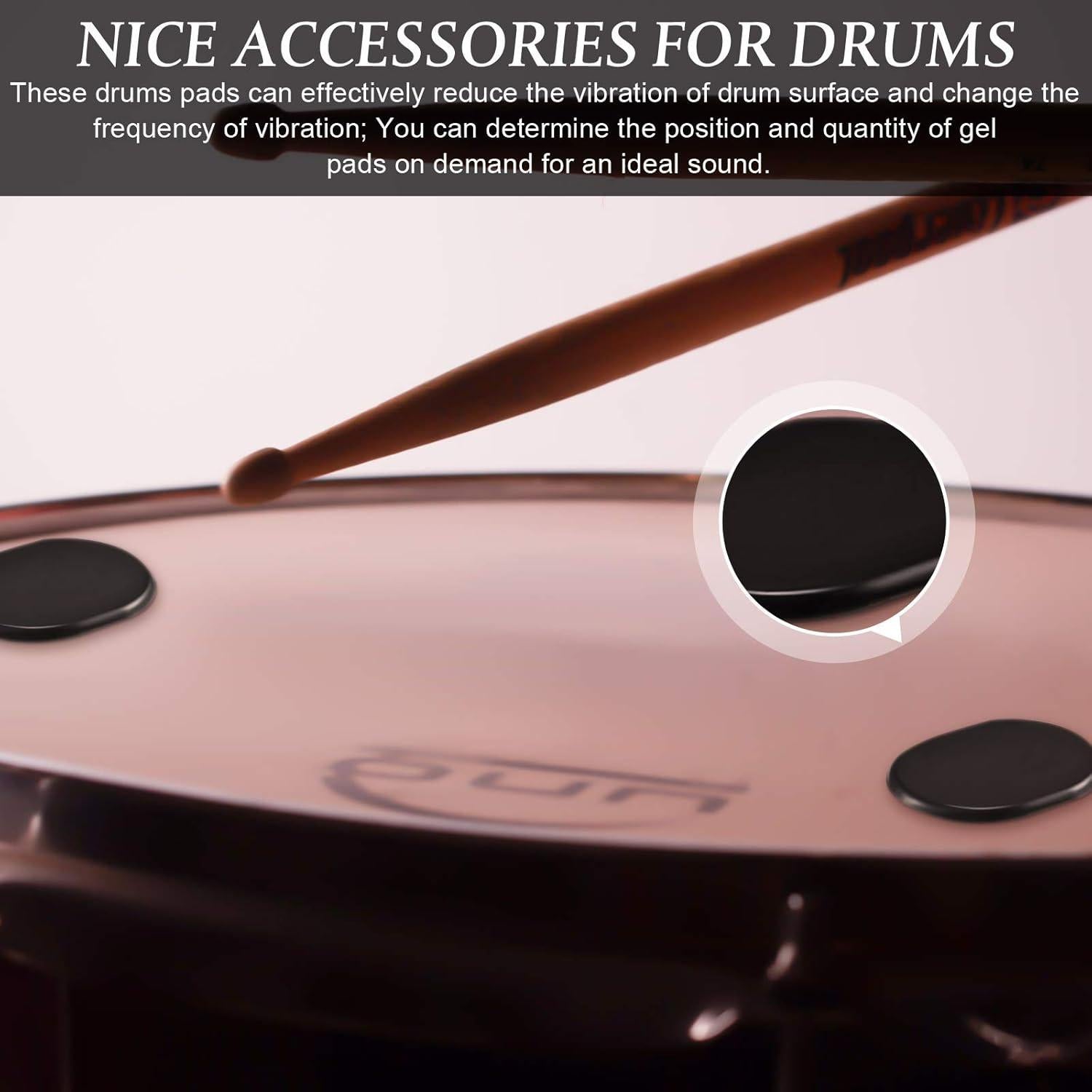 eBoot 48 Almohadillas de Gel para Tambores, Silencio y Control