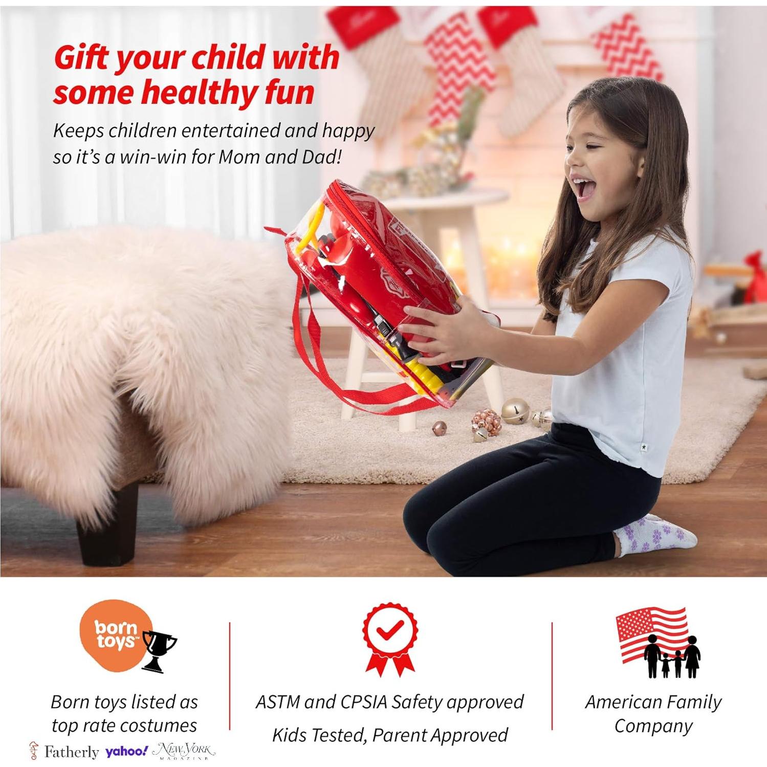 Disfraz de Bombero Born Toys para Niños 3 a 7 Años con Accesorios