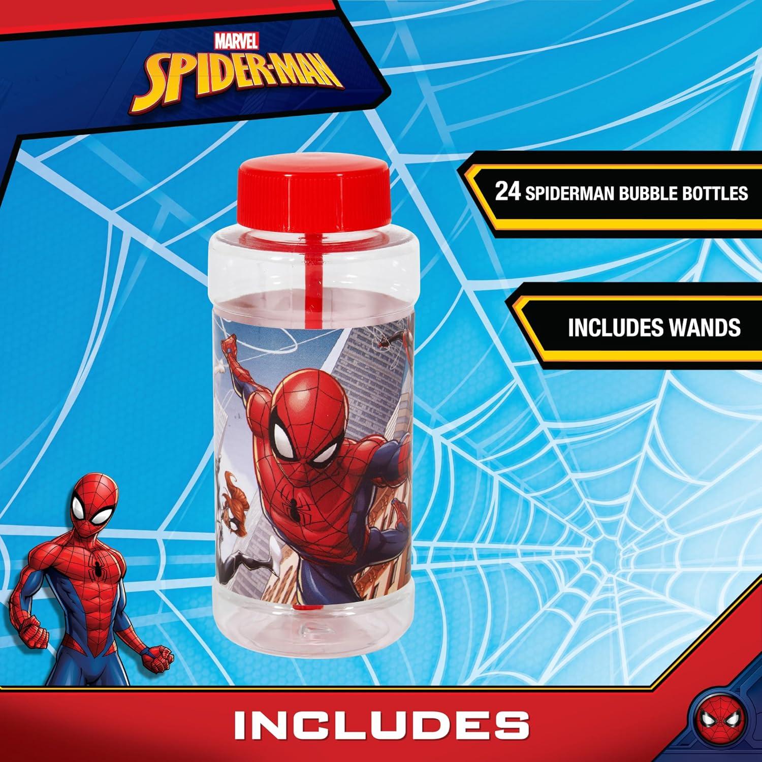 Juguete de Burbujas Spider-Man 24 Botellas 120 ml