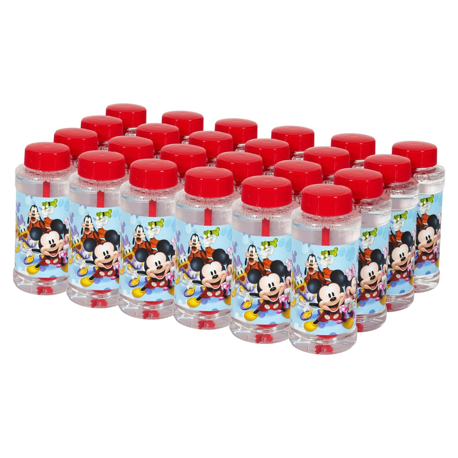 Burbujas de Mickey Mouse 24 Botellas 120 ml con Varitas