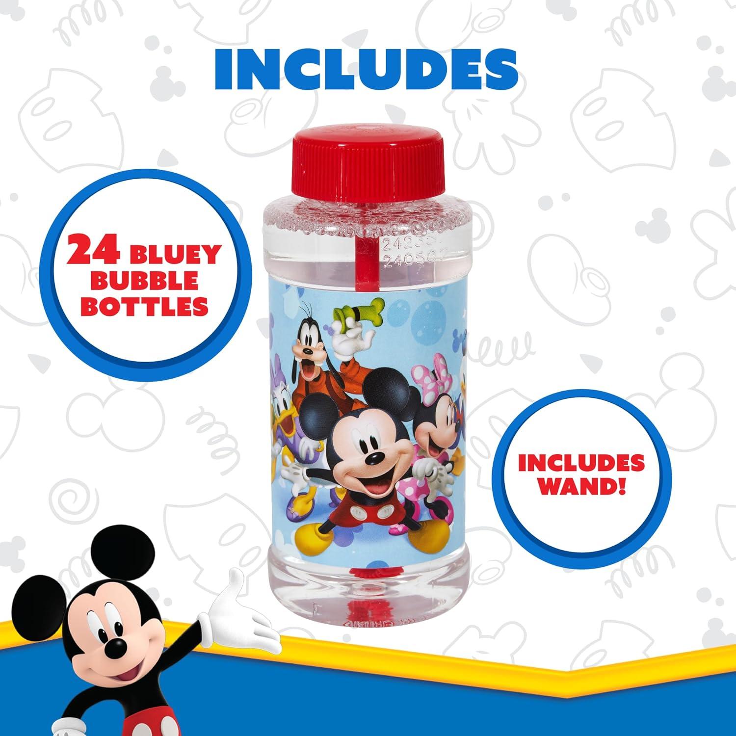 Burbujas de Mickey Mouse 24 Botellas 120 ml con Varitas