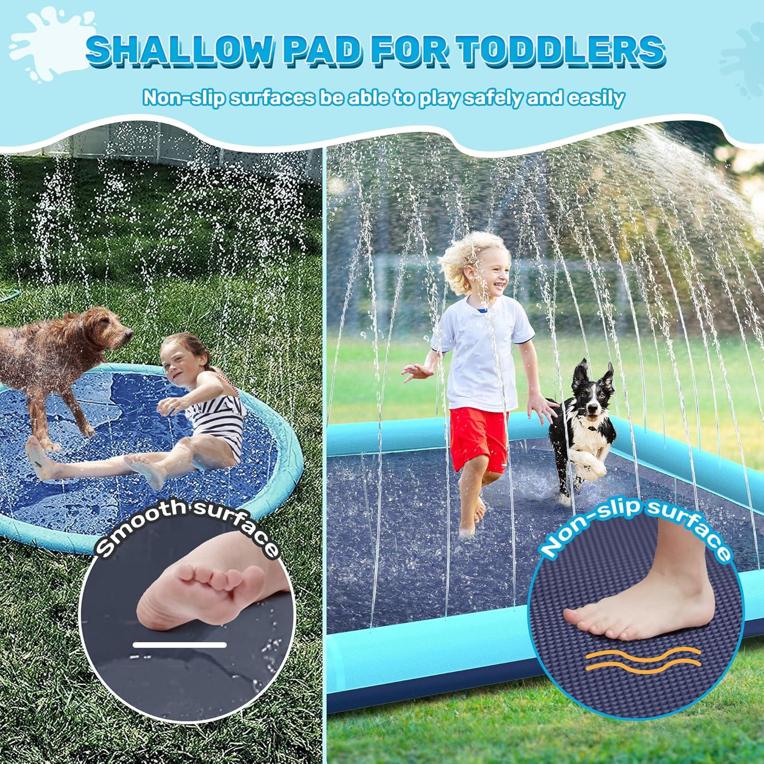 Splash Pad Bilibara 322 cm Antideslizante para Perros y Niños