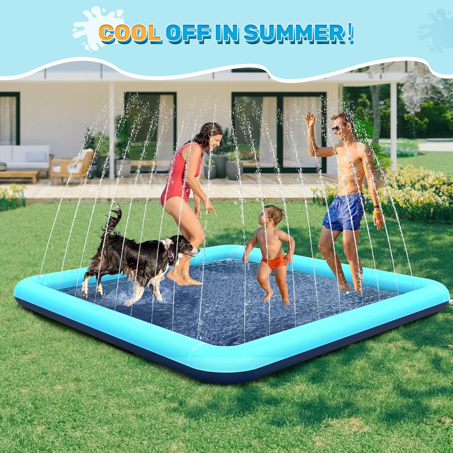Splash Pad Bilibara 322 cm Antideslizante para Perros y Niños