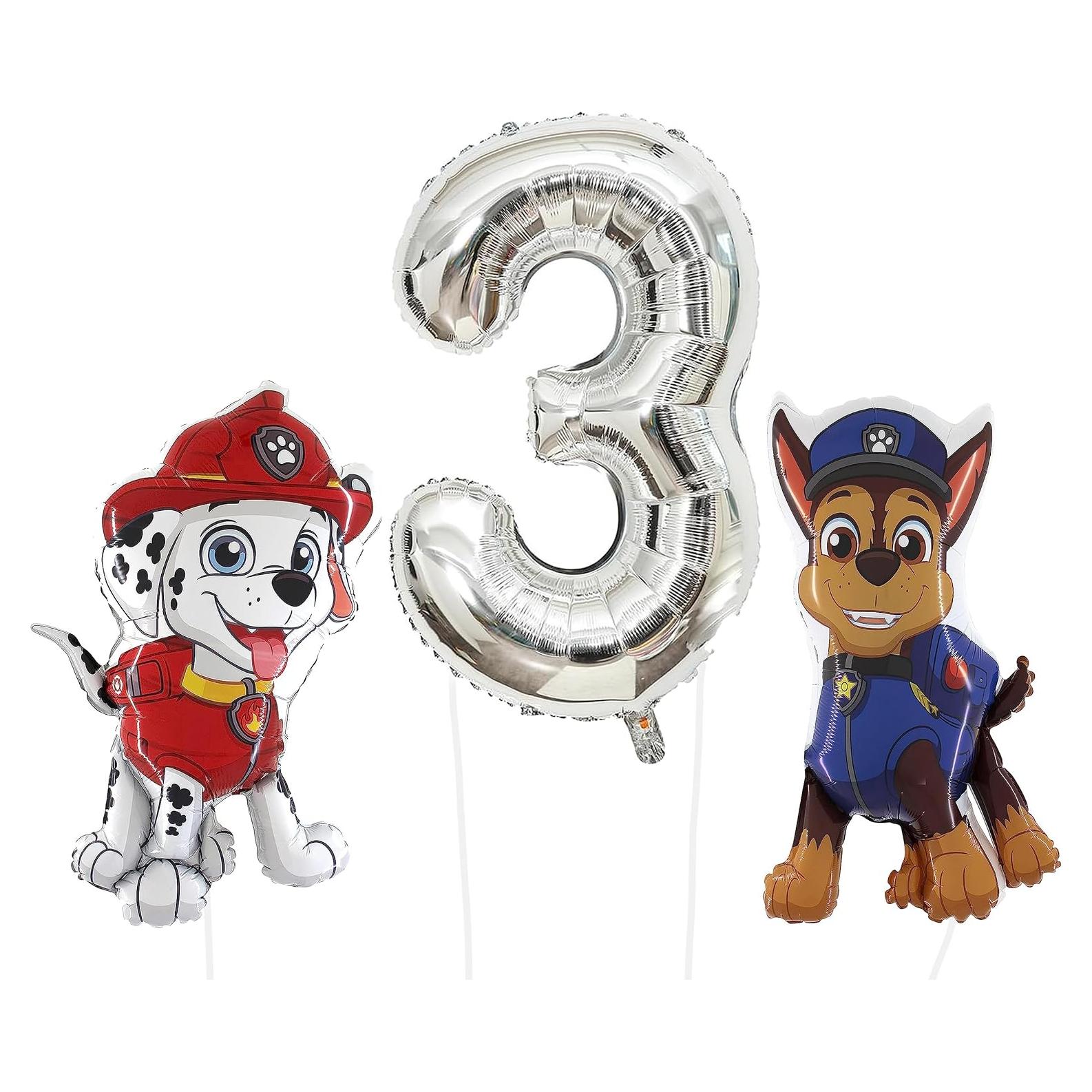 Paquete de globos Paw Patrol Toyland - Chase y Marshall 3 globos