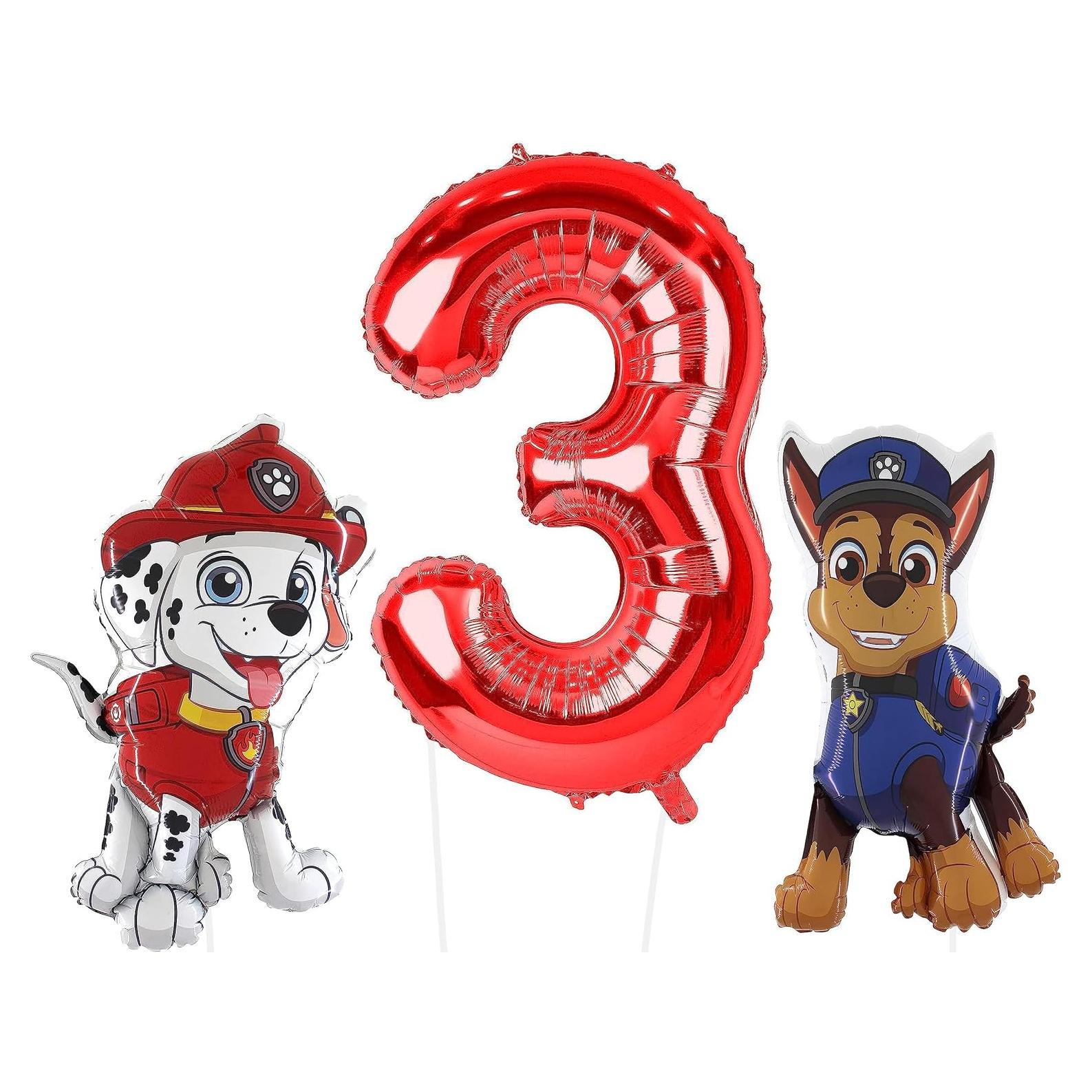 Paquete de globos Paw Patrol Toyland - Chase y Marshall 3 globos