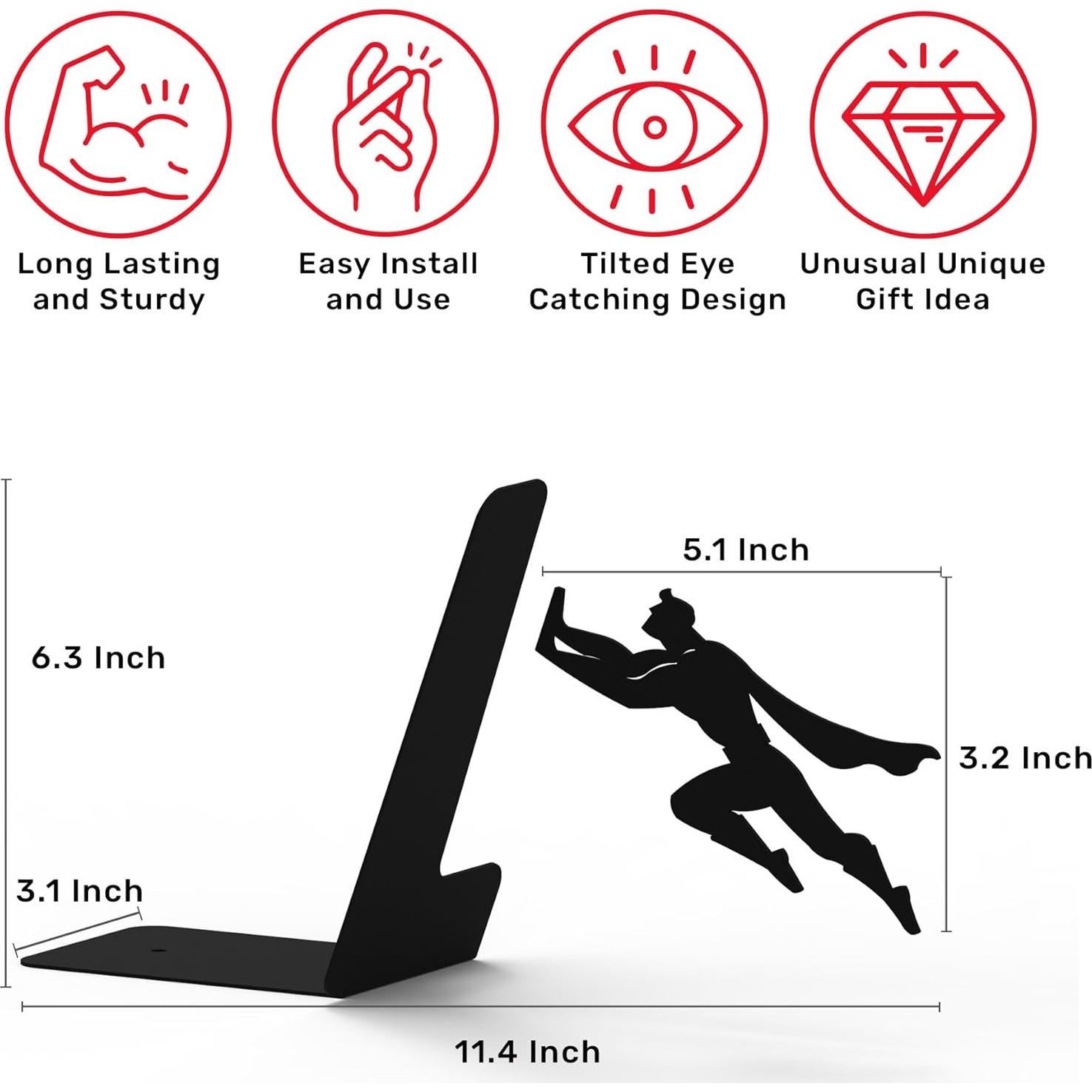 Soportes para Libros Artori Diseño Superhéroe Metal 230g