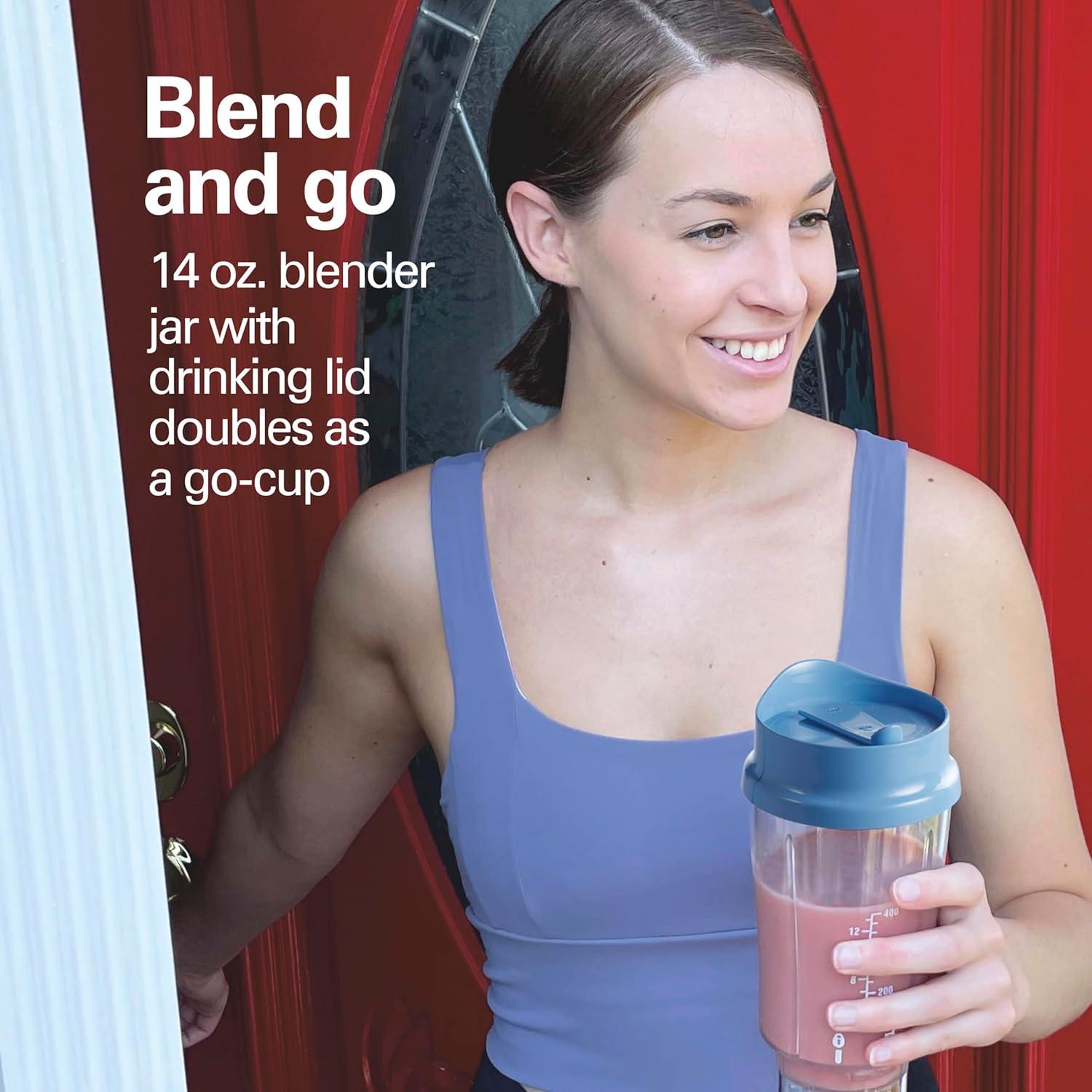 Mezclador Portátil Hamilton Beach 14 oz Acero Inoxidable Azul