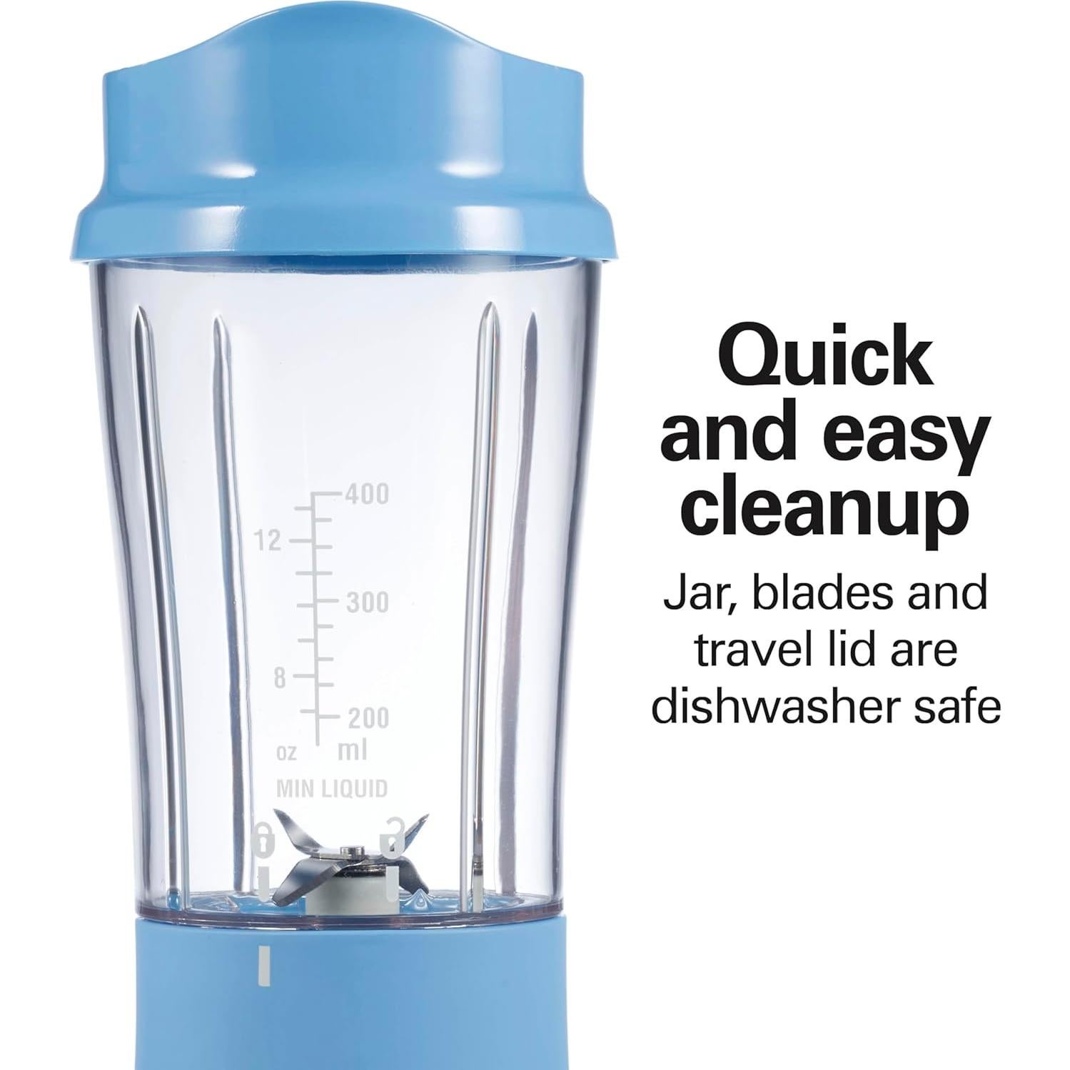 Mezclador Portátil Hamilton Beach 14 oz Acero Inoxidable Azul