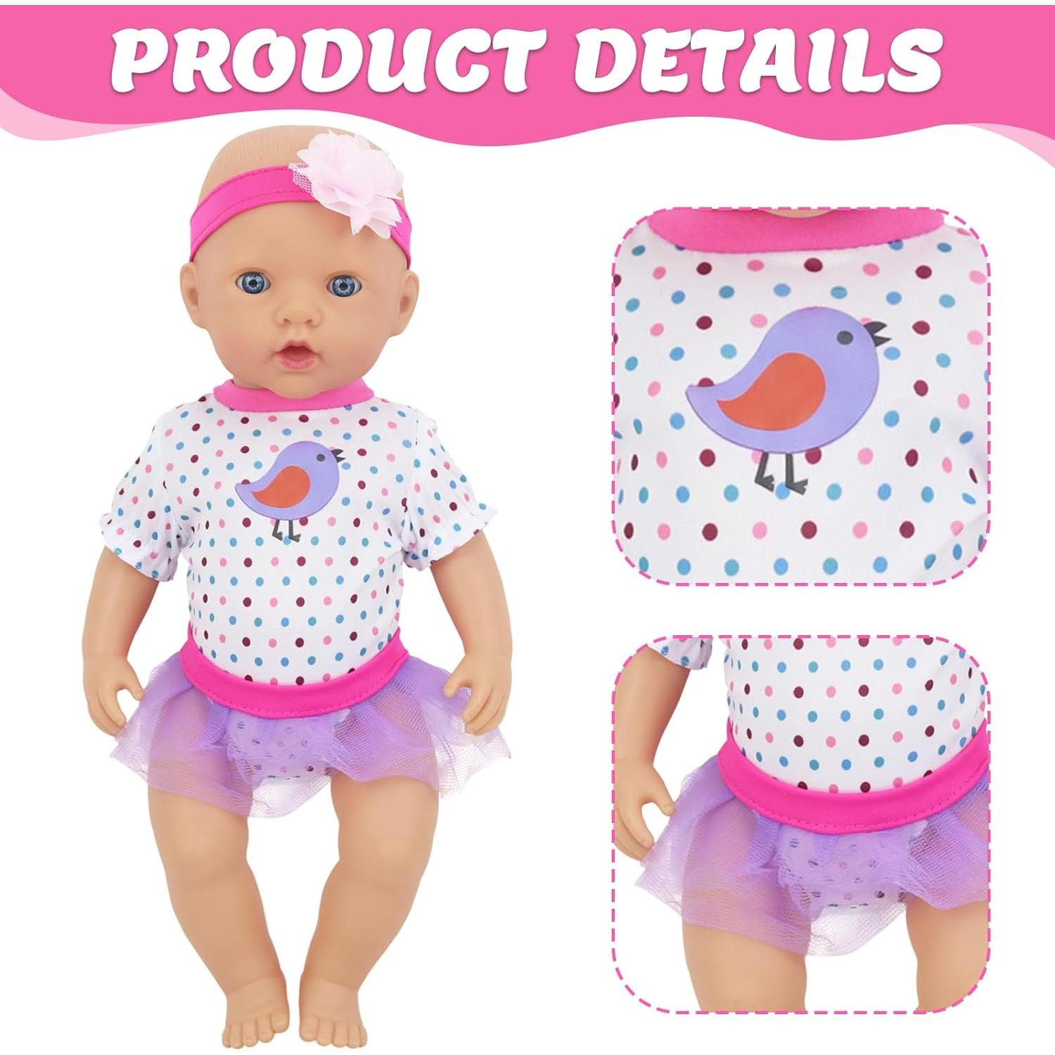 3 Conjuntos de Ropa de Muñeca ECORELF para 35-46 cm
